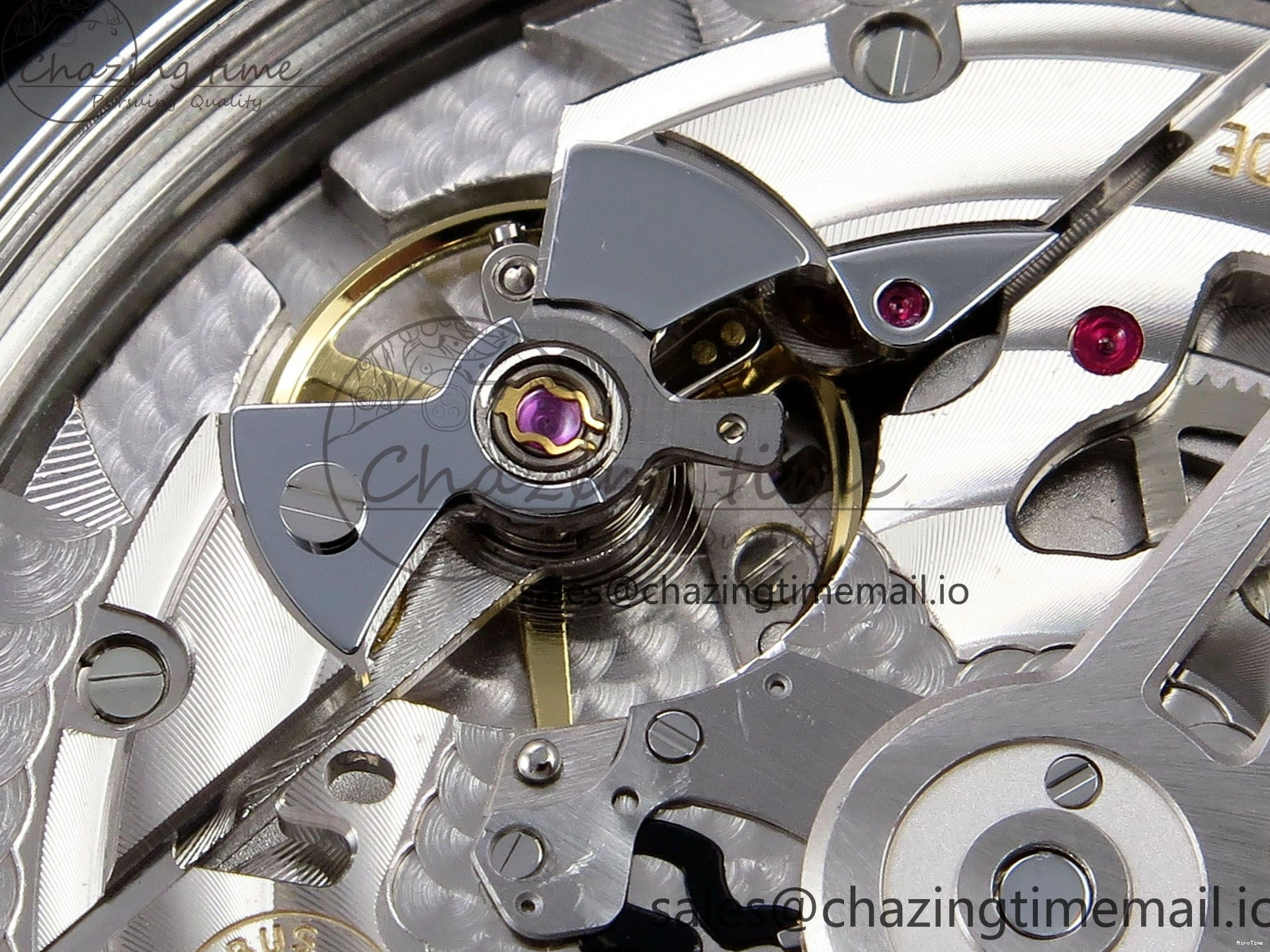 MIROTIME 0214 OnTrend Portugieser Automatic 42mm SS APSF 1:1 Best Edition White RG Dial on Black Leather Strap A 7010